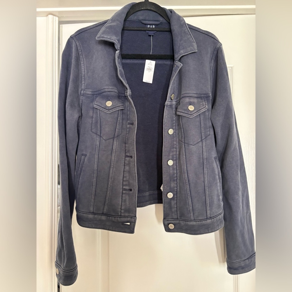 GAP Women's heavyweight sweatshirt denim jacket